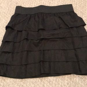 Necessary Objects Rayon Black Skirt